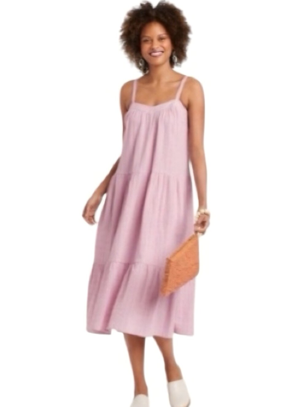 Knox Rose - 2X - Lilac - Tiered Midi Dress